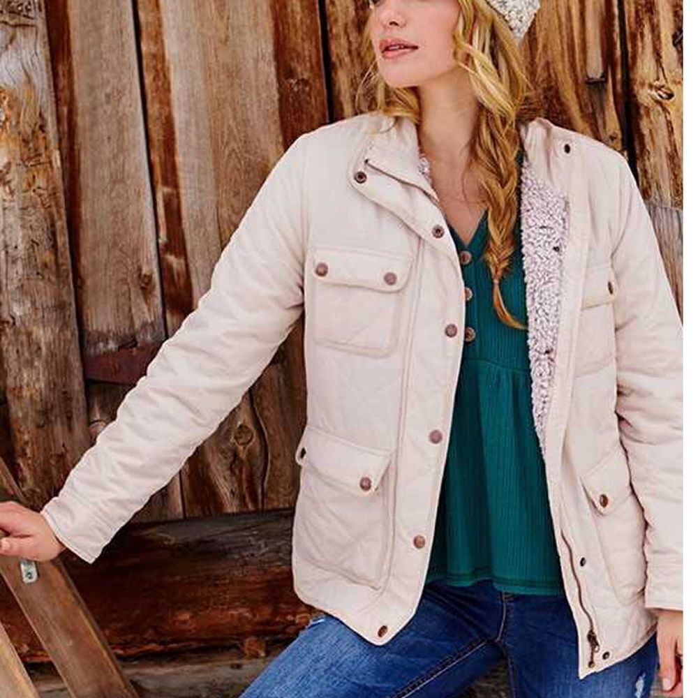 Altarβd State AlpineβQuilted Puffer Comfy Jacket In Champagne SizeβS
